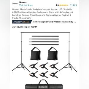 Photo studio backdrop support system from Neewer